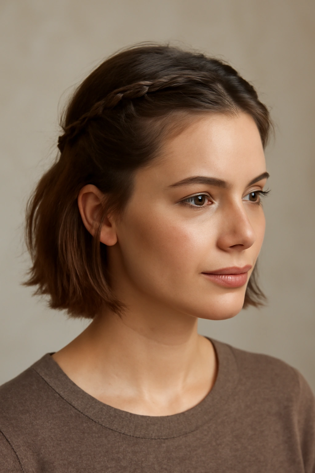 10 Half Up Styles for Short Hair You Can Try Today 4 Short hair with a braided half-up section