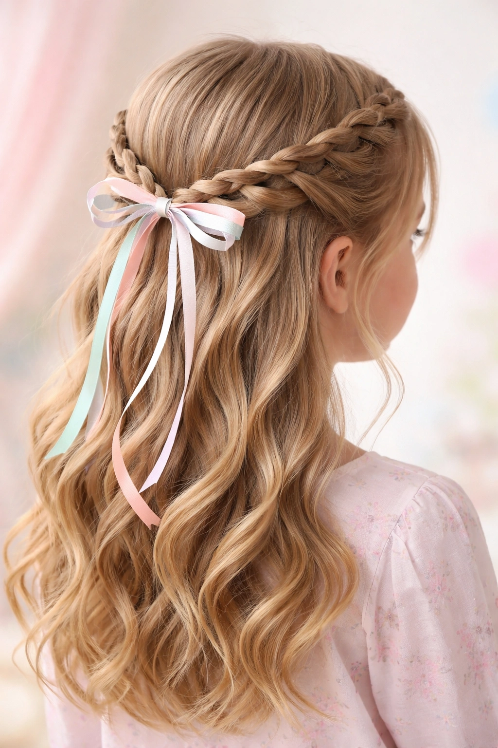 Twisted crown hairstyle with rope twists around the head