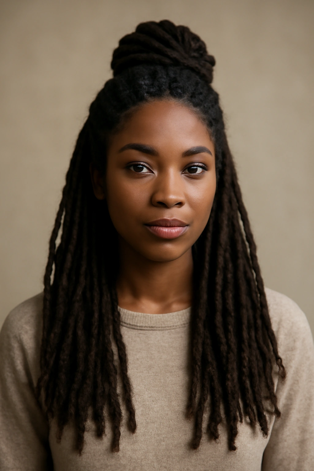 15 Loc Hairstyles That Work for Both Office and Play 6 Half-up half-down locs with top section secured, remaining hair down