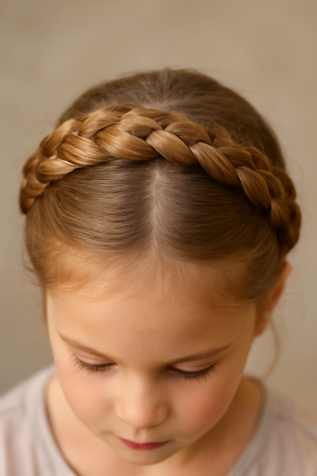 18 Kids Braid Styles That Work for School and Play 18 Halo braid forming a circular crown around the head