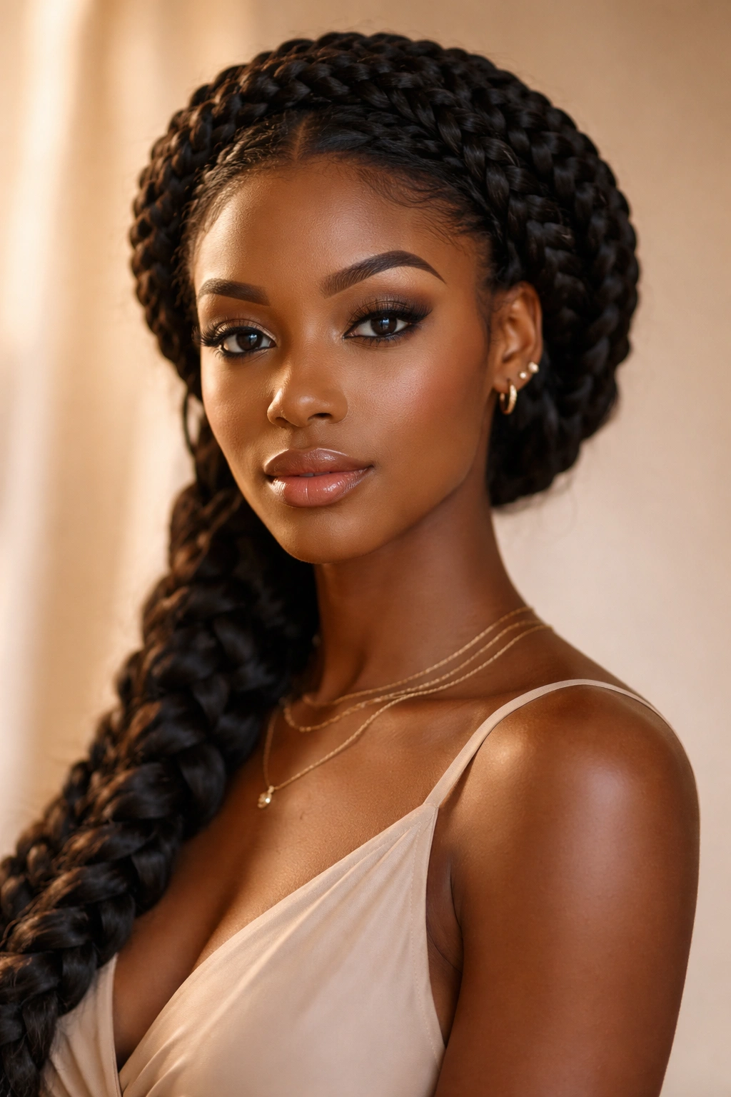 25 Braided Hairstyles For Black Women To Bookmark 23 Halo braids forming a crown around the head