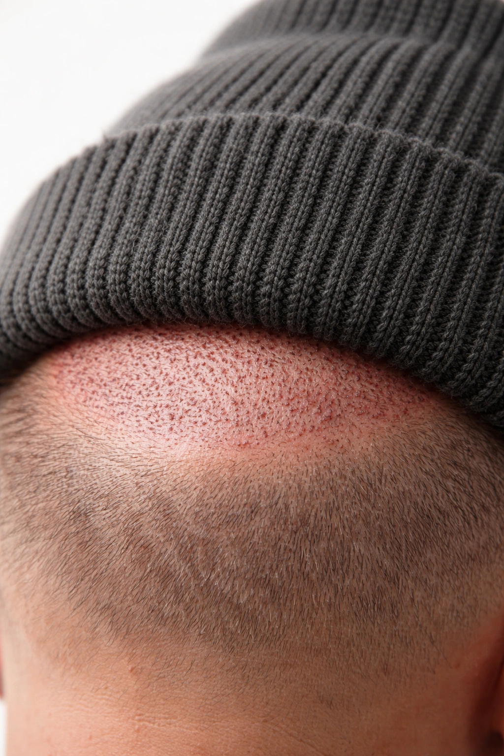 Tight wool hat pressing on scalp illustrating a common mistake