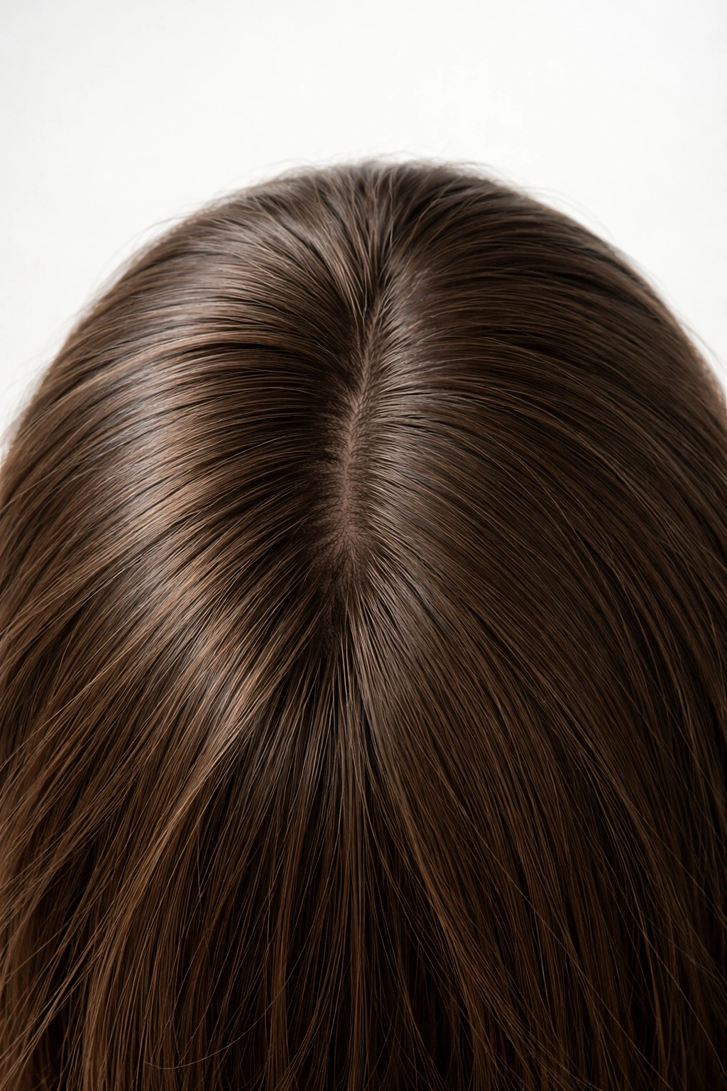 Hair crown showing a temporary dent from headband pressure