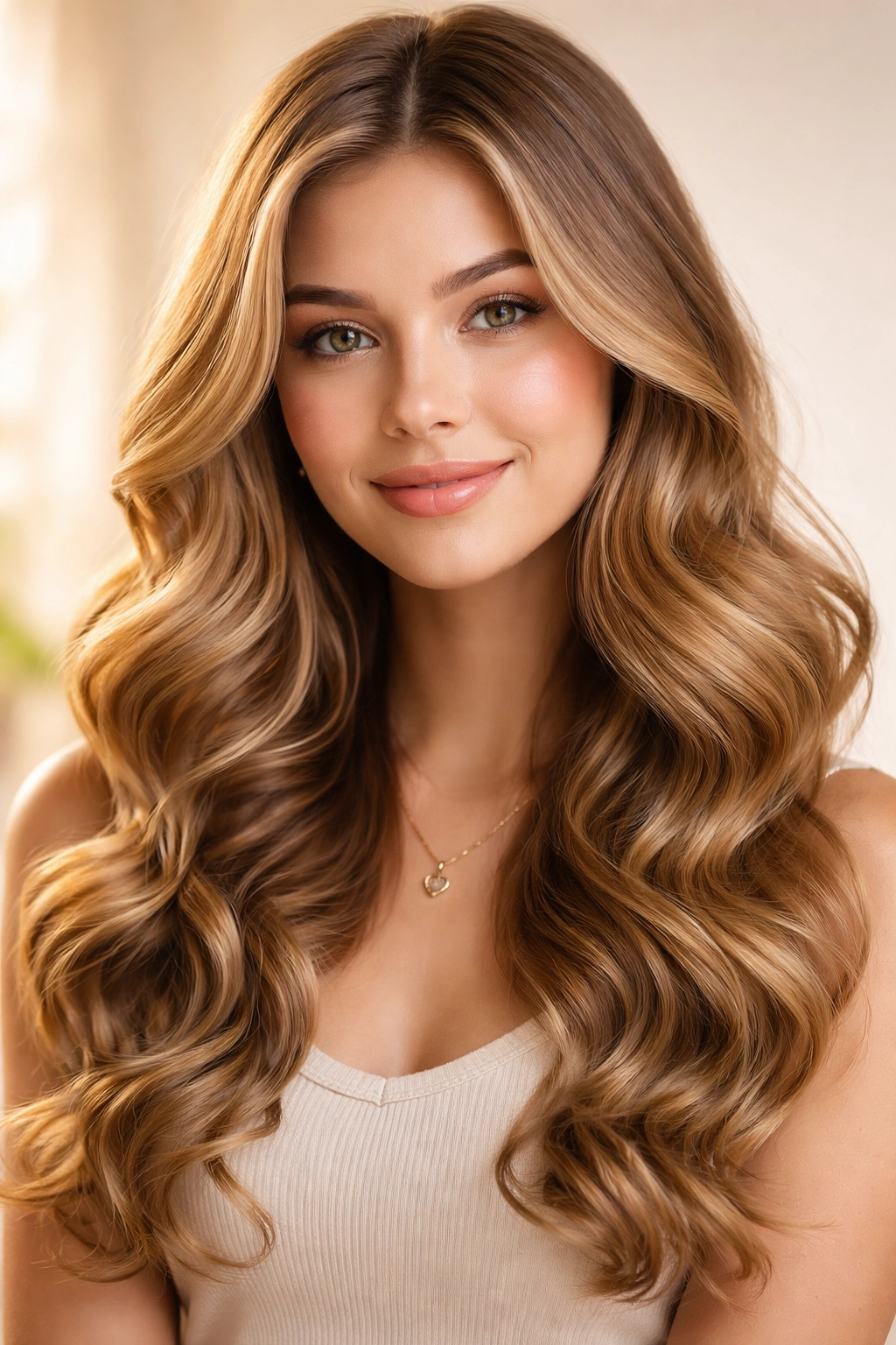 Soft curls with natural shine created by heatless methods