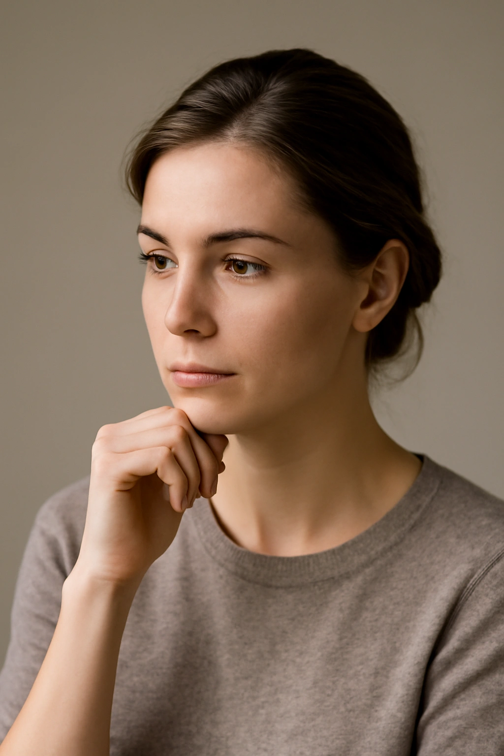 10 Helmet-Friendly Hairstyles That Stay Looking Good 11 Contemplative portrait suggesting helmet-friendly hair ideas