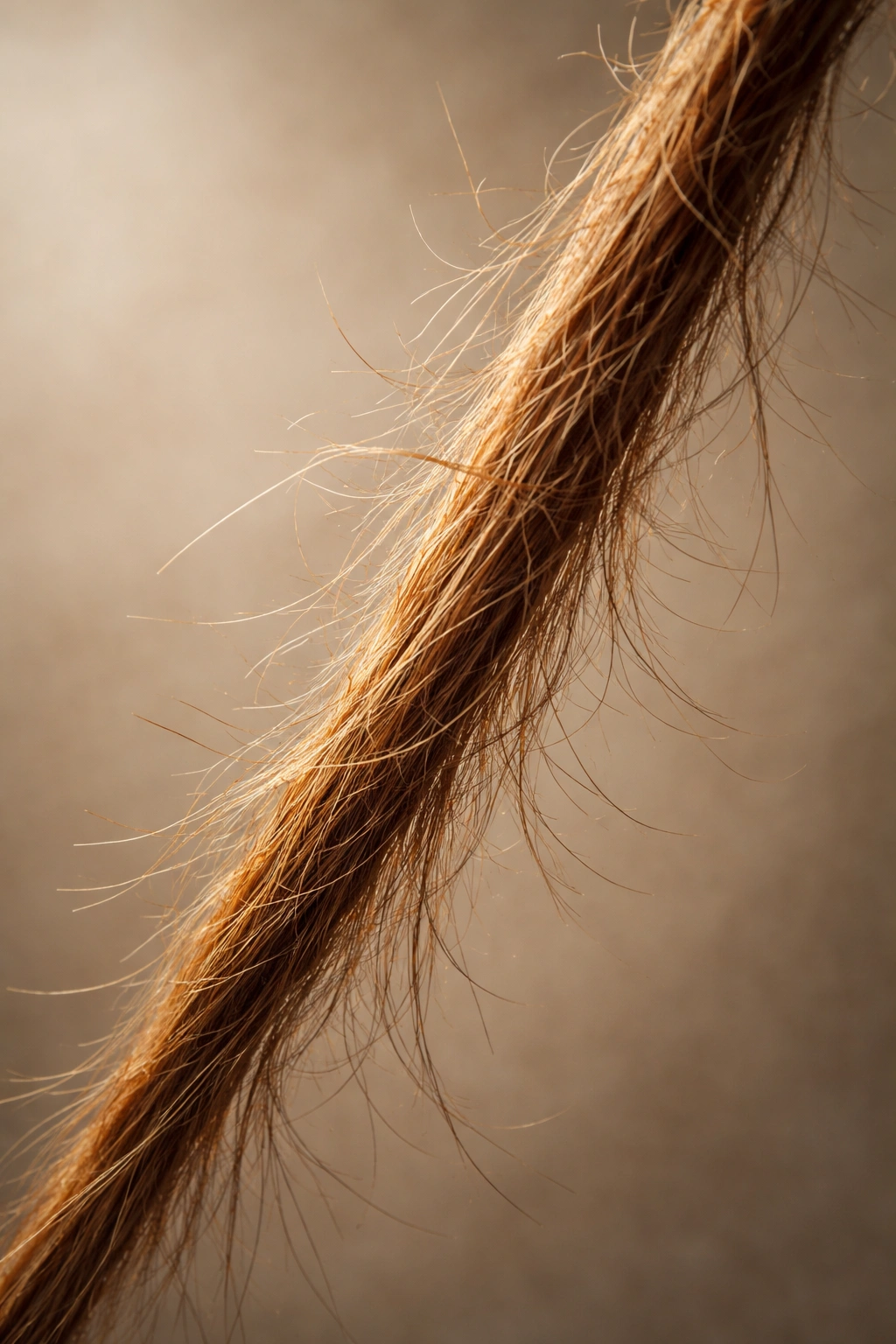 Dry hair strand showing henna downsides