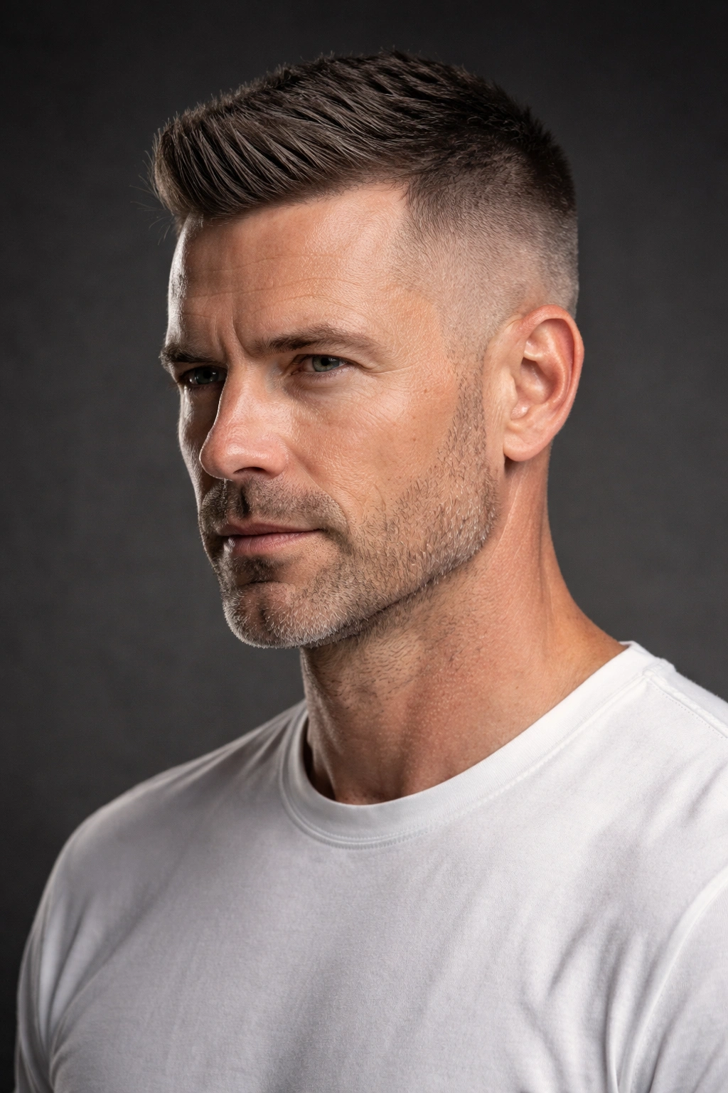 Man with high and tight haircut featuring shaved sides