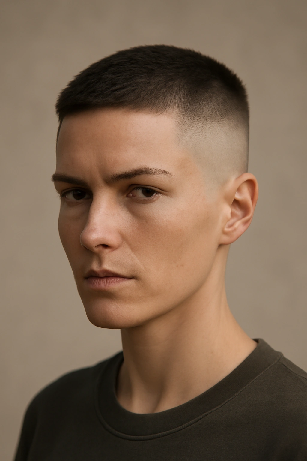 12 Edgy Short Haircuts for Women Who Love Bold Hair 8 Close-up of The High and Tight Fade hairstyle with very short sides and a short top