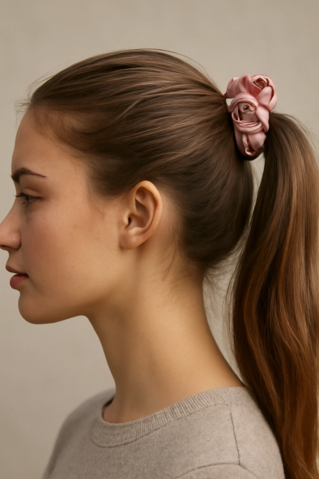 10 Quick School Morning Hairstyles for Busy Girls 8 High ponytail at the crown with a decorative accessory at the base
