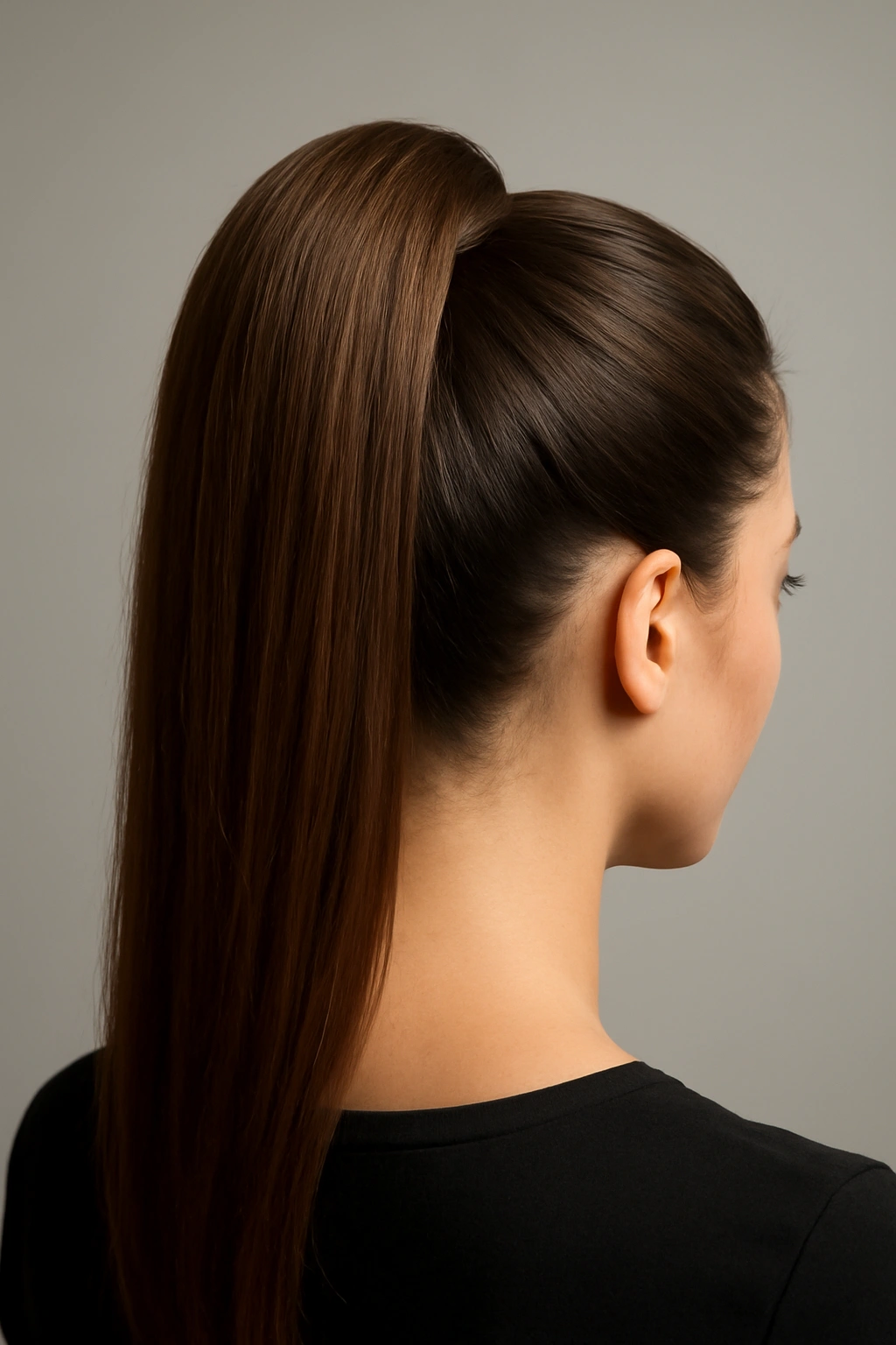 25 Effortless Long Hair Hairstyles Every Woman Needs 18 Sleek high ponytail with crown volume
