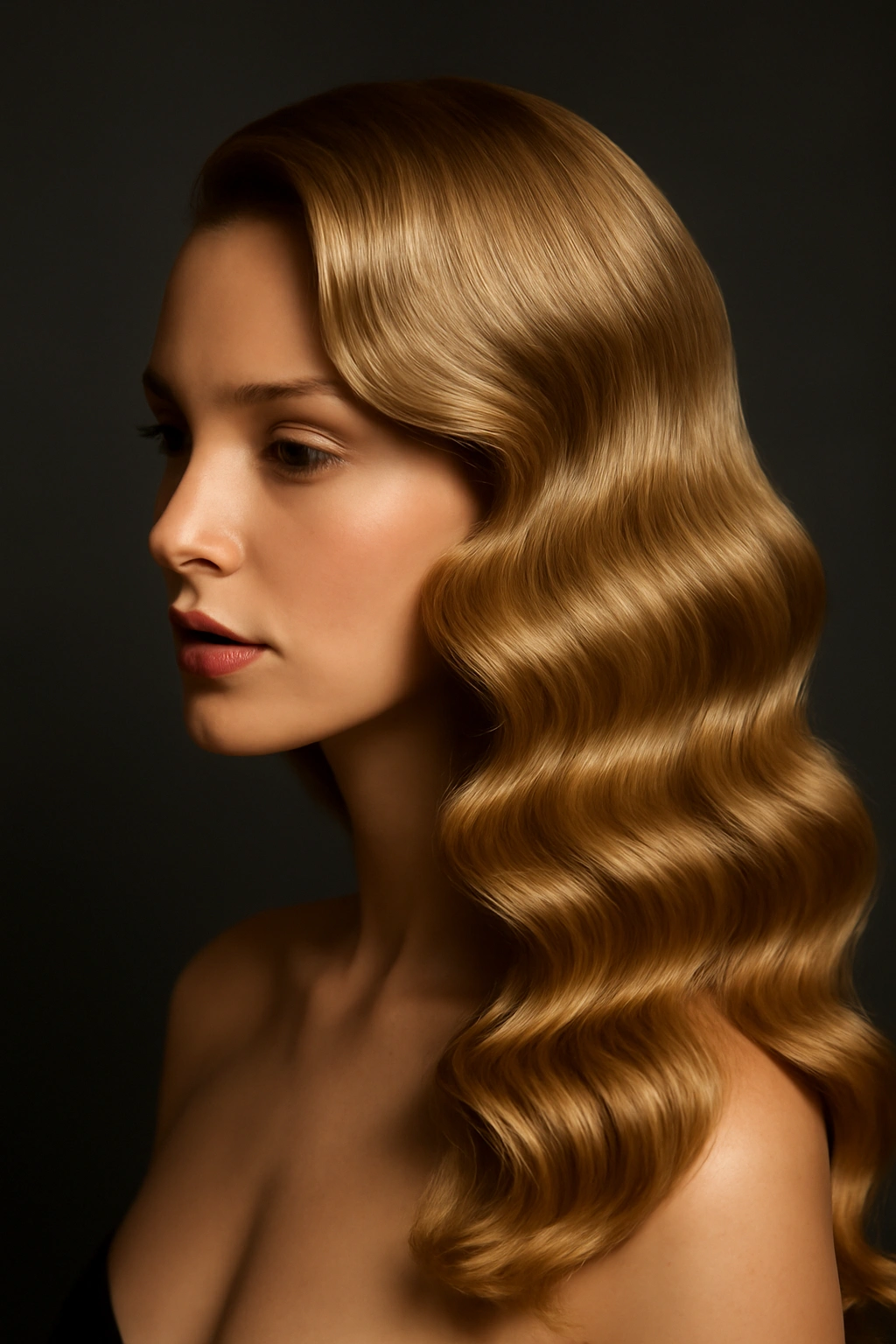 18 Wedding Styles From Polished Updos to Soft Waves 6 Defined Hollywood glam waves with side part and high shine