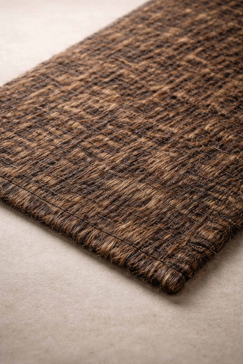 Flat lay of horsehair fabric showing its natural fibers on a neutral background