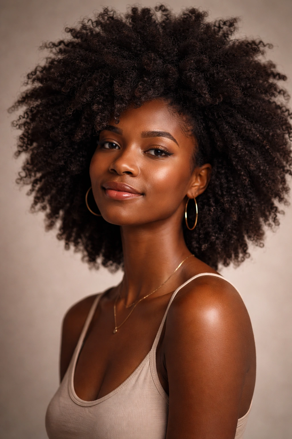 Portrait of a Black person with natural hair conveying identity and self-acceptance.