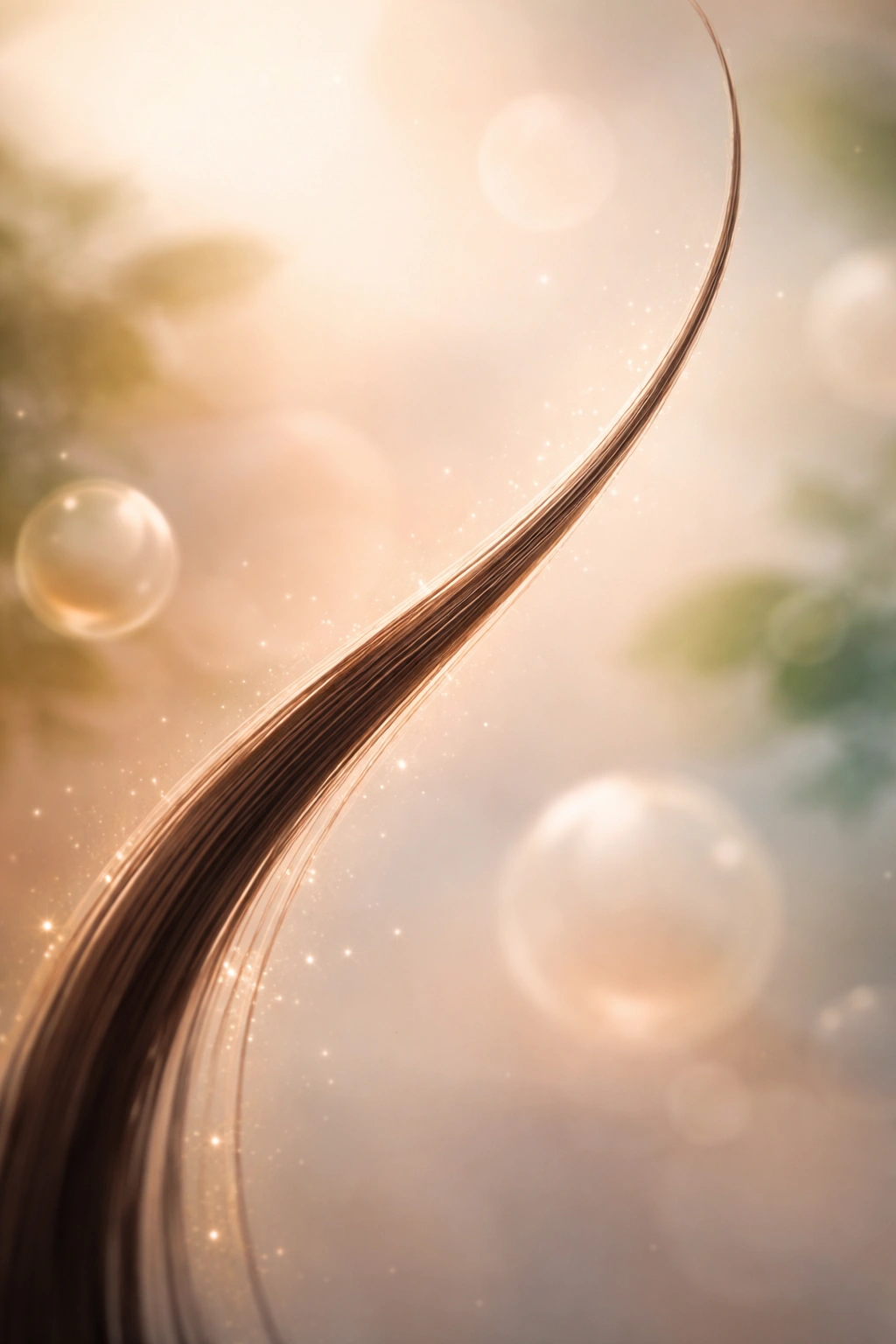 Single hair strand with soft background illustrating influencing factors