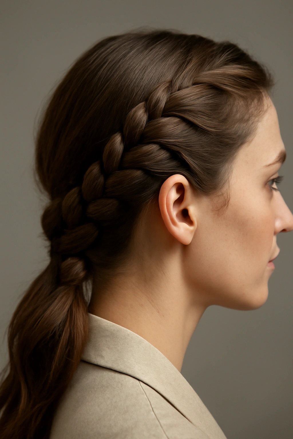 Inverted braid with underhand crossings