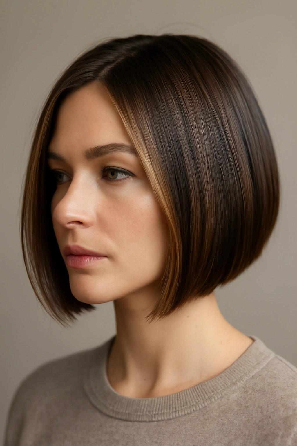 15 Short Haircuts That Look Stunning With Caramel Highlights 10 Jaw-length bob with caramel money pieces framing the face