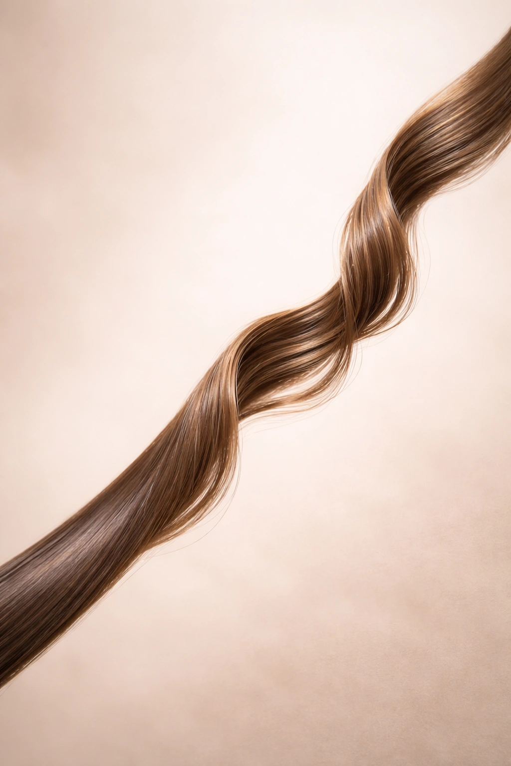 Hair strand transitioning from keratin-smooth to natural waves