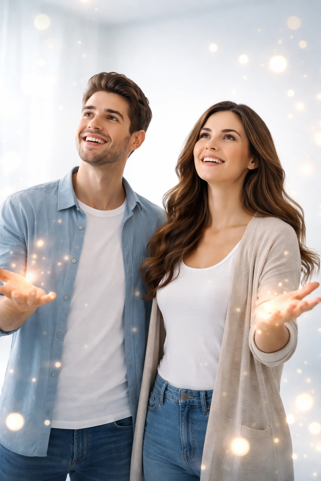Person with glowing orbs illustrating key takeaways for hair loss treatment