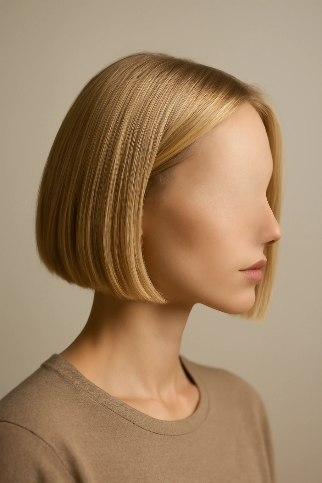 10 Short Straight Blonde Haircuts That Look Amazing 11 Abstract portrait silhouette emphasizing precision lines in hair