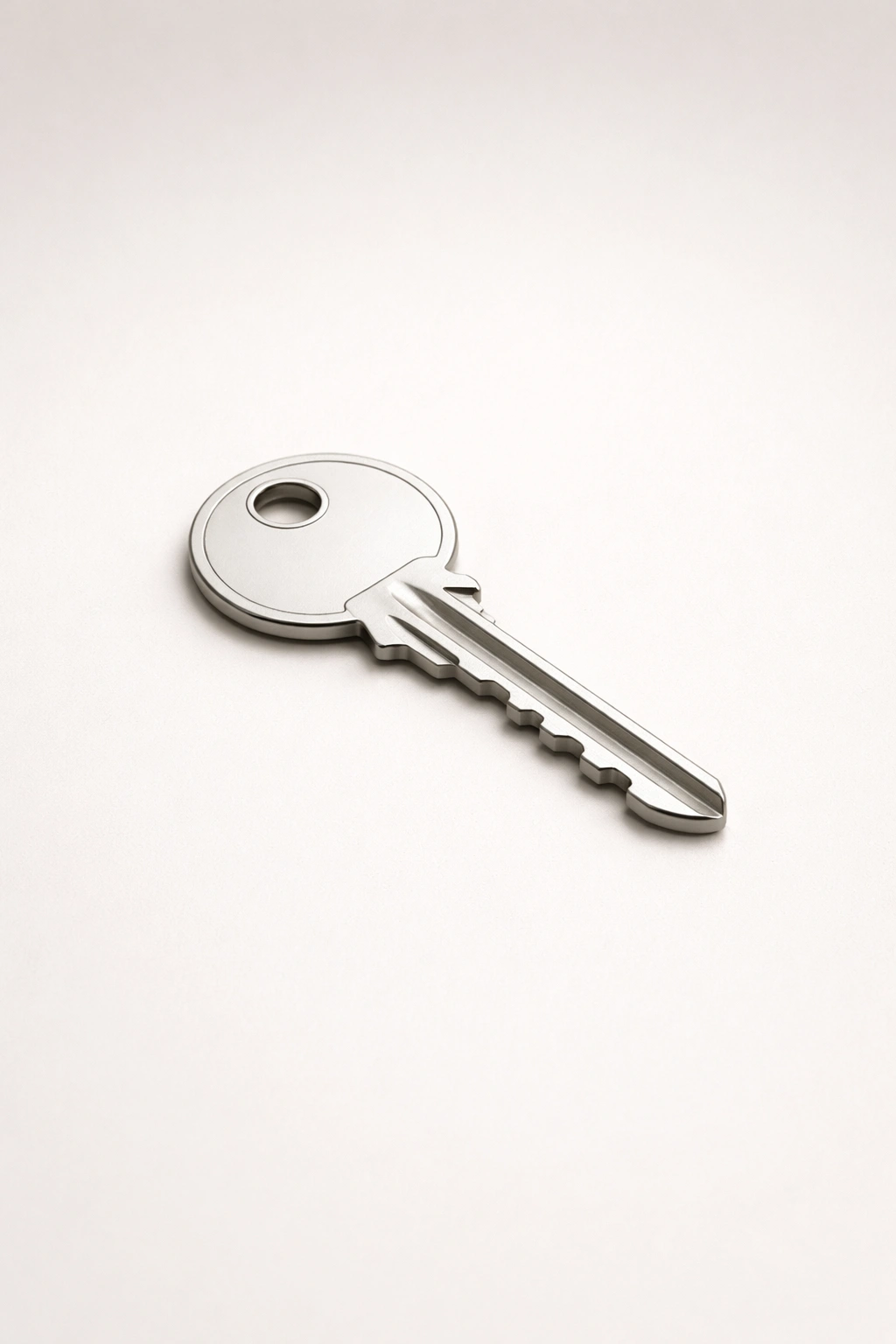 Single key on a plain surface representing key takeaways