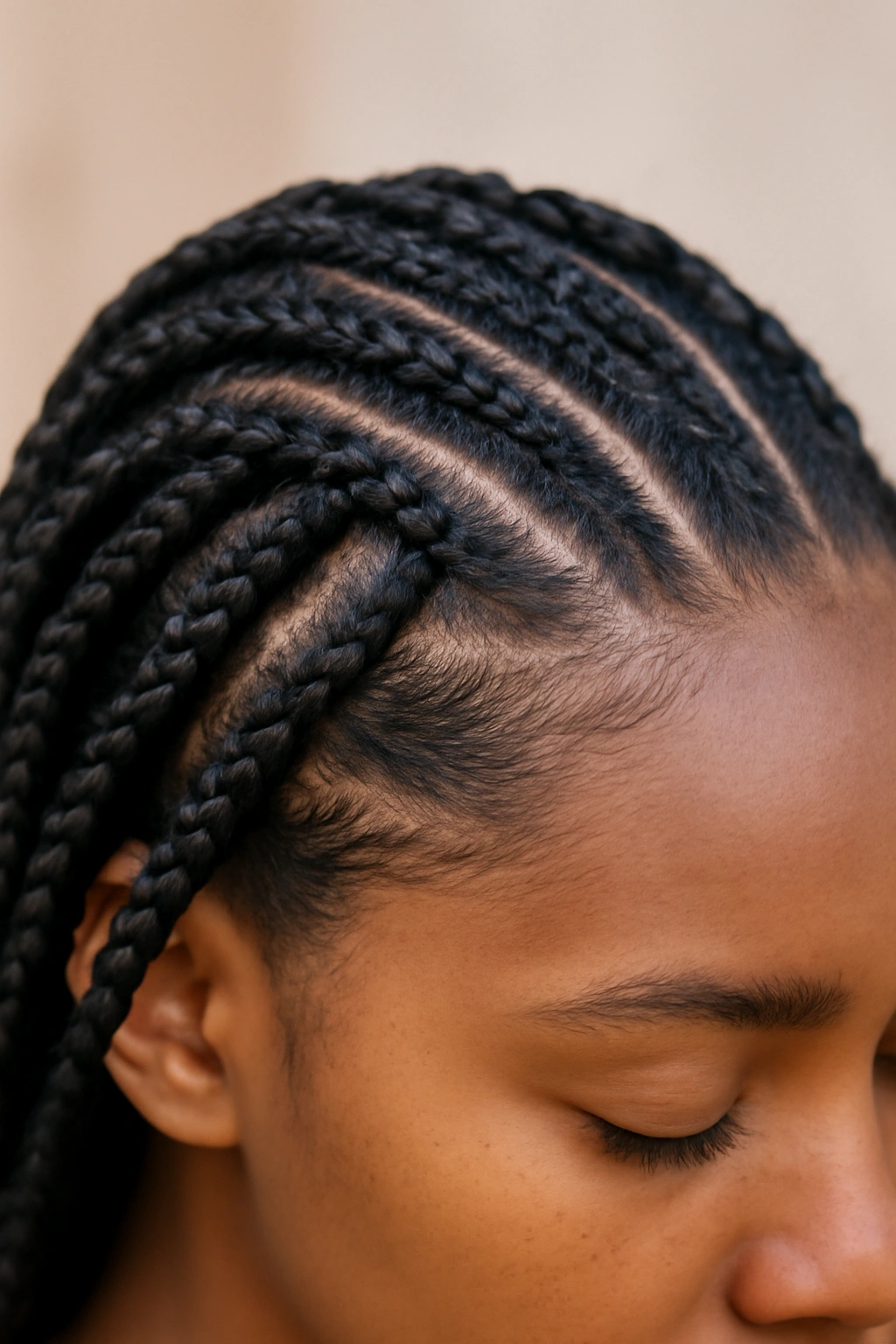 18 Box Braid Styles You'll Want to Show Your Braider 11 Knotless box braids close-up with smooth scalp at the roots