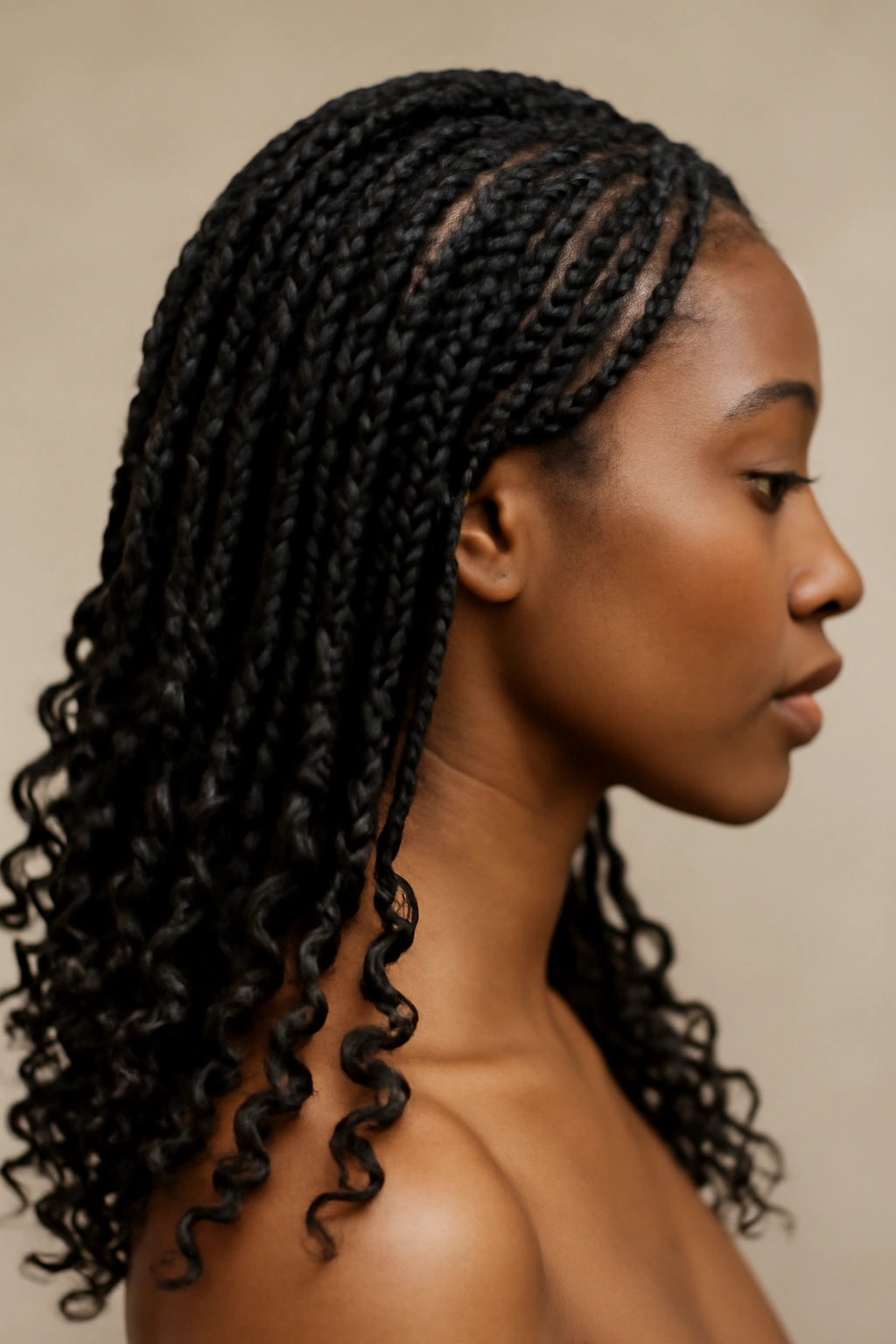 15 Knotless Braid Styles Black Women Are Wearing Now 12 Knotless braids with curly tips at the ends