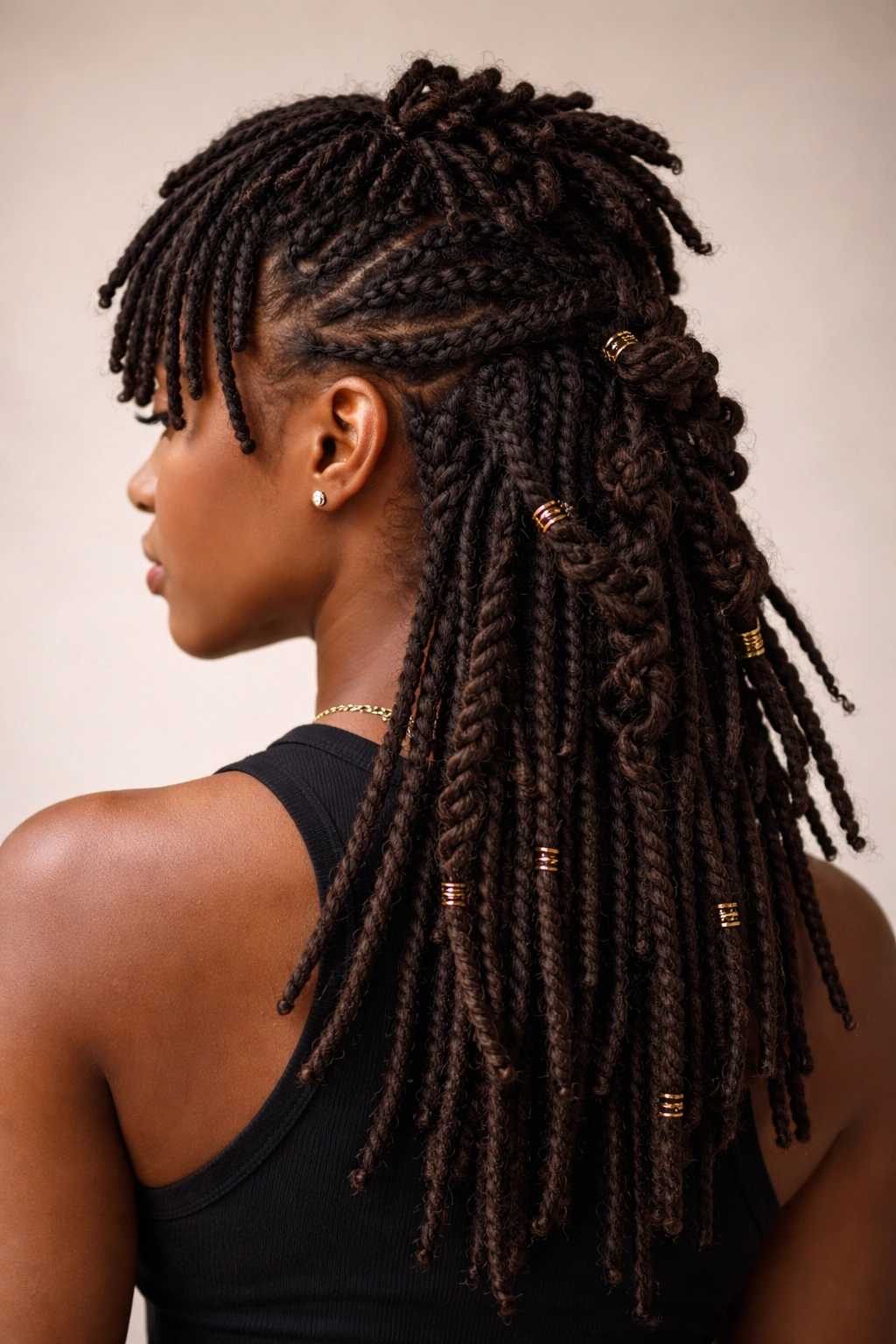 10 Mullet Loc Styles That Look Absolutely Stunning 10 Decorative knots and twists in mullet loc hairstyle