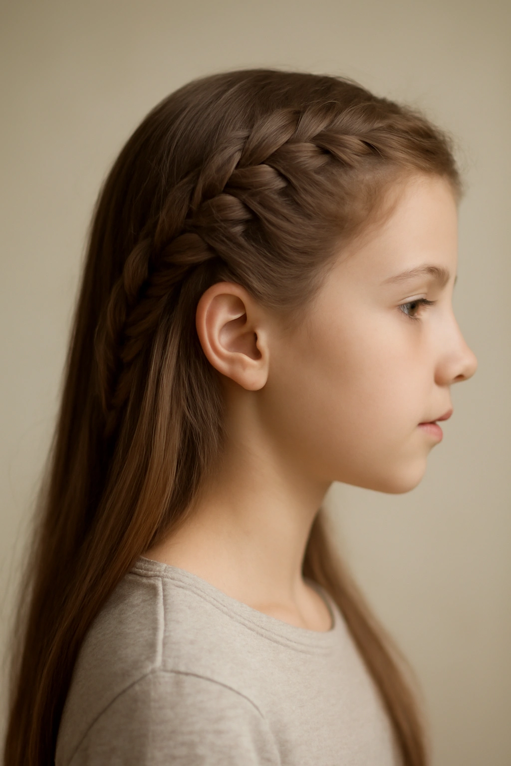 18 Kids Braid Styles That Work for School and Play 12 Profile view of a child with a side lace braid