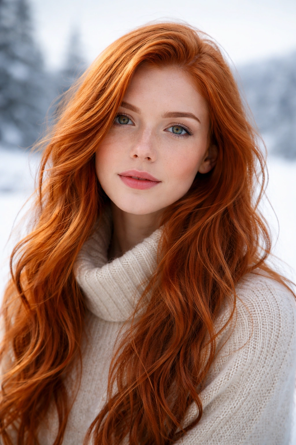 Alt: Red-haired portrait with northern light suggesting latitude and vitamin D synthesis