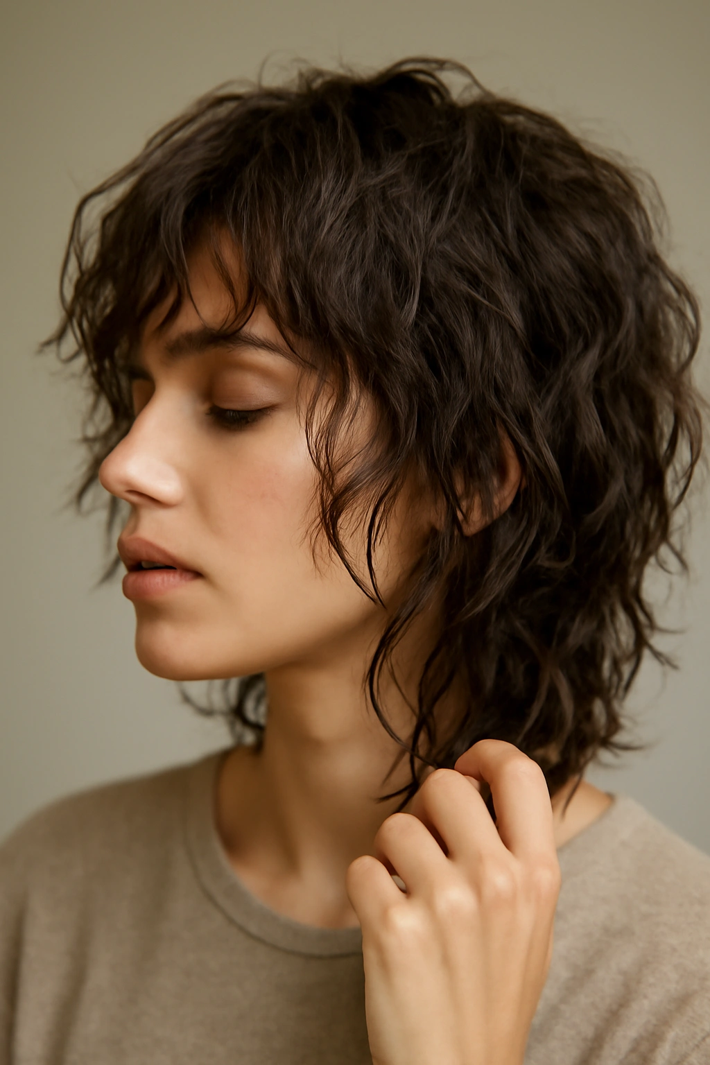 15 Natural Wavy Hairstyles You Can Air Dry Easily 9 Layered choppy waves with defined texture on damp hair