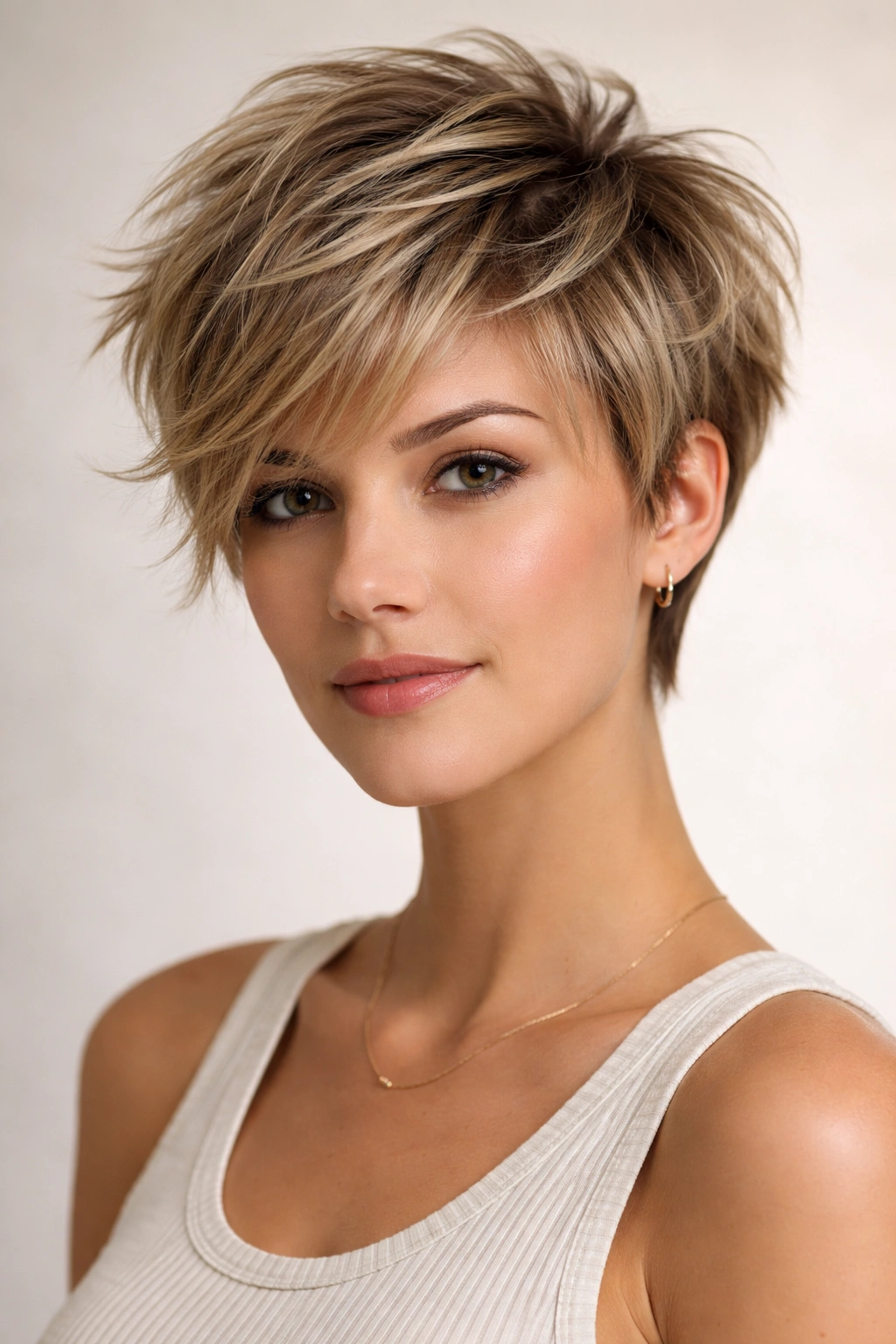 15 Short Textured Cuts That Give You Built In Volume 8 Layered crop with movement showing choppy layers and volume