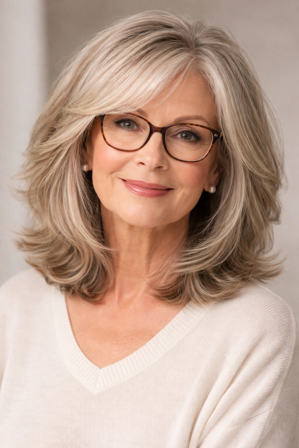 Layered long bob with movement and face-framing layers