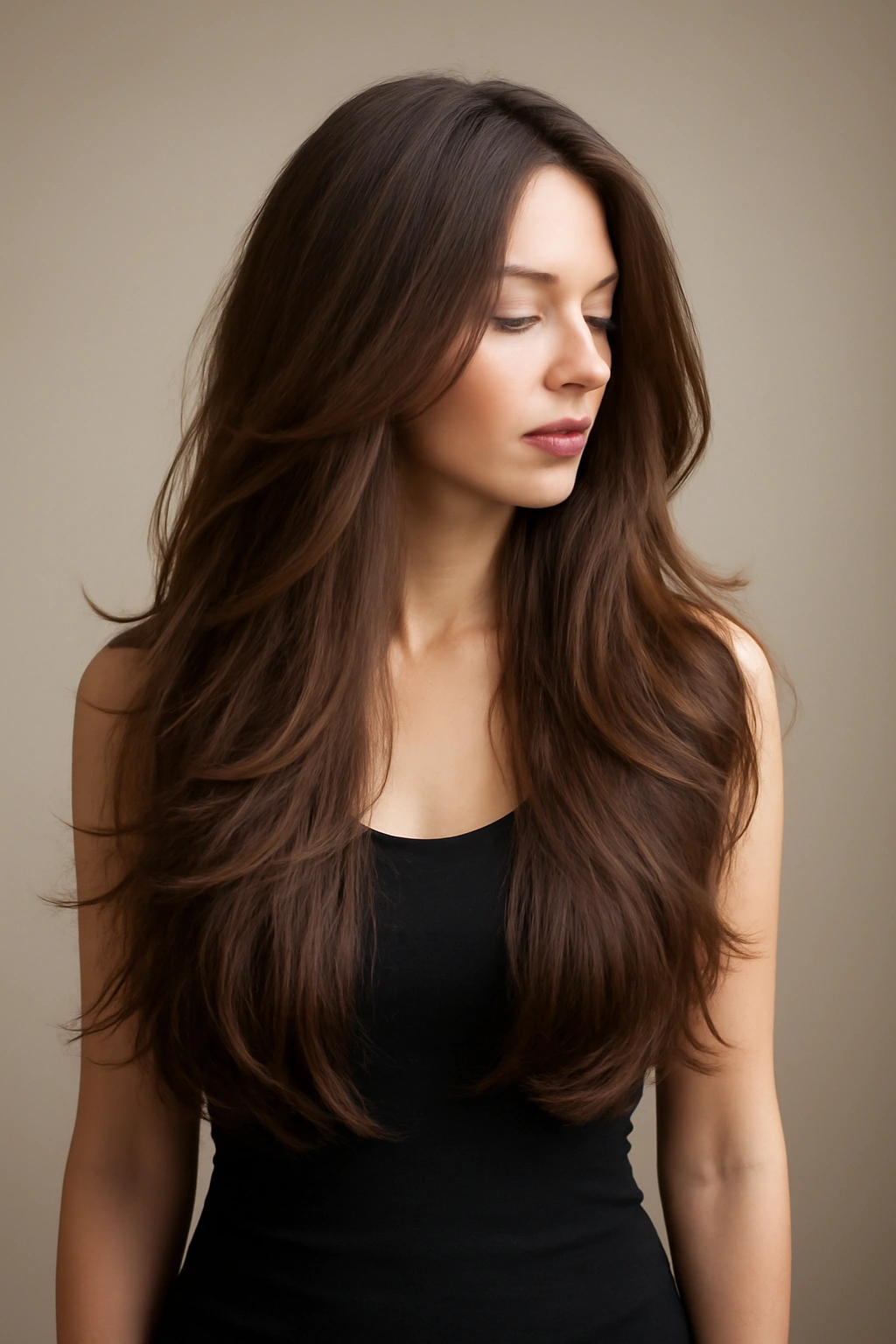 25 Hairstyles For Women Sorted By Length 15 Long waist-length hair with multiple layers catching light for movement