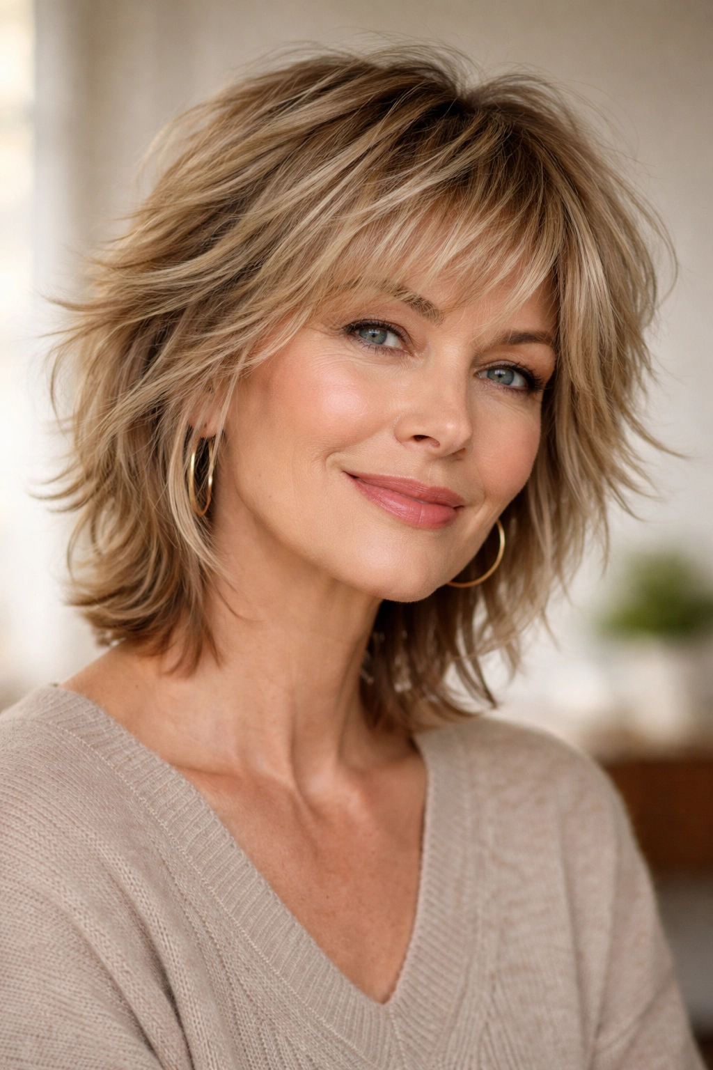 10 Short Haircuts For Older Women With Fine Hair 3 Layered shag hairstyle with defined layers and texture for fine hair