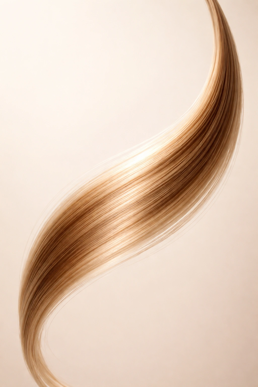 Healthy hair strand highlighting minimal damage concept