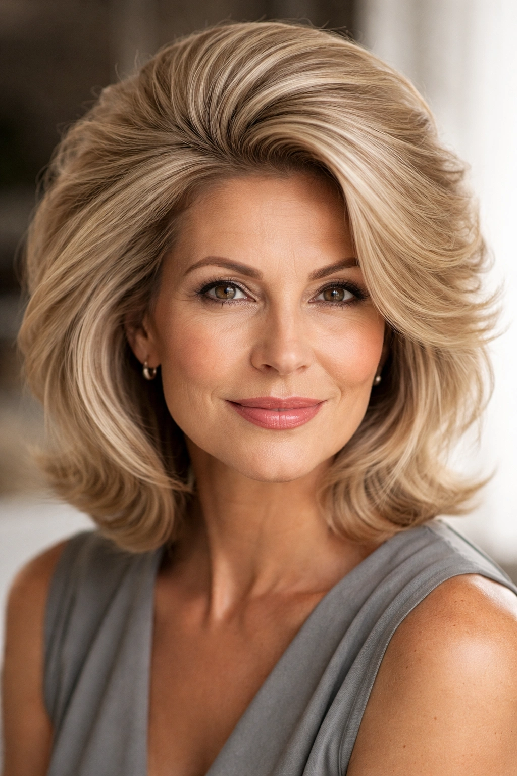 20 Volume Boosting Hairstyles For Older Women 13 Close-up of hair with dramatic root lift and voluminous crown