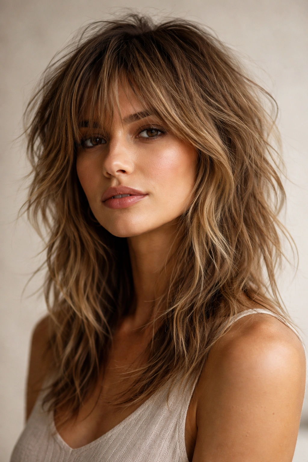 15 Shaggy Haircuts Women Want This Season 14 Model with textured lived-in shag featuring choppy layers and natural movement
