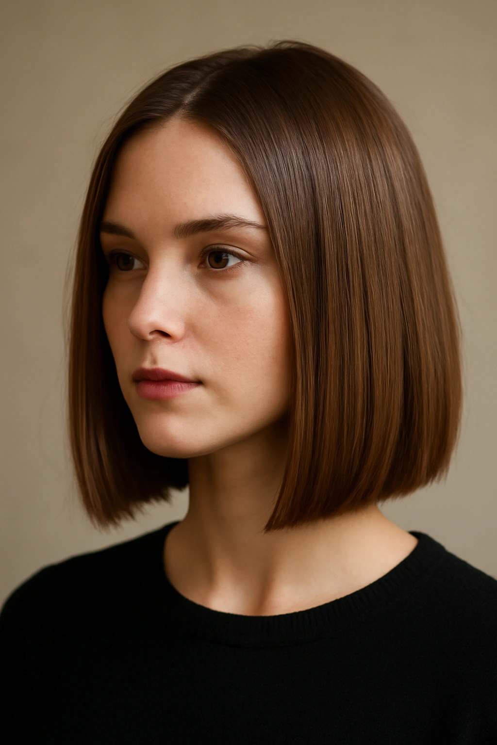 12 Cuts That Hit Right Above the Shoulders (And Look So Good) 2 Shoulder-length lob with blunt ends and sleek finish