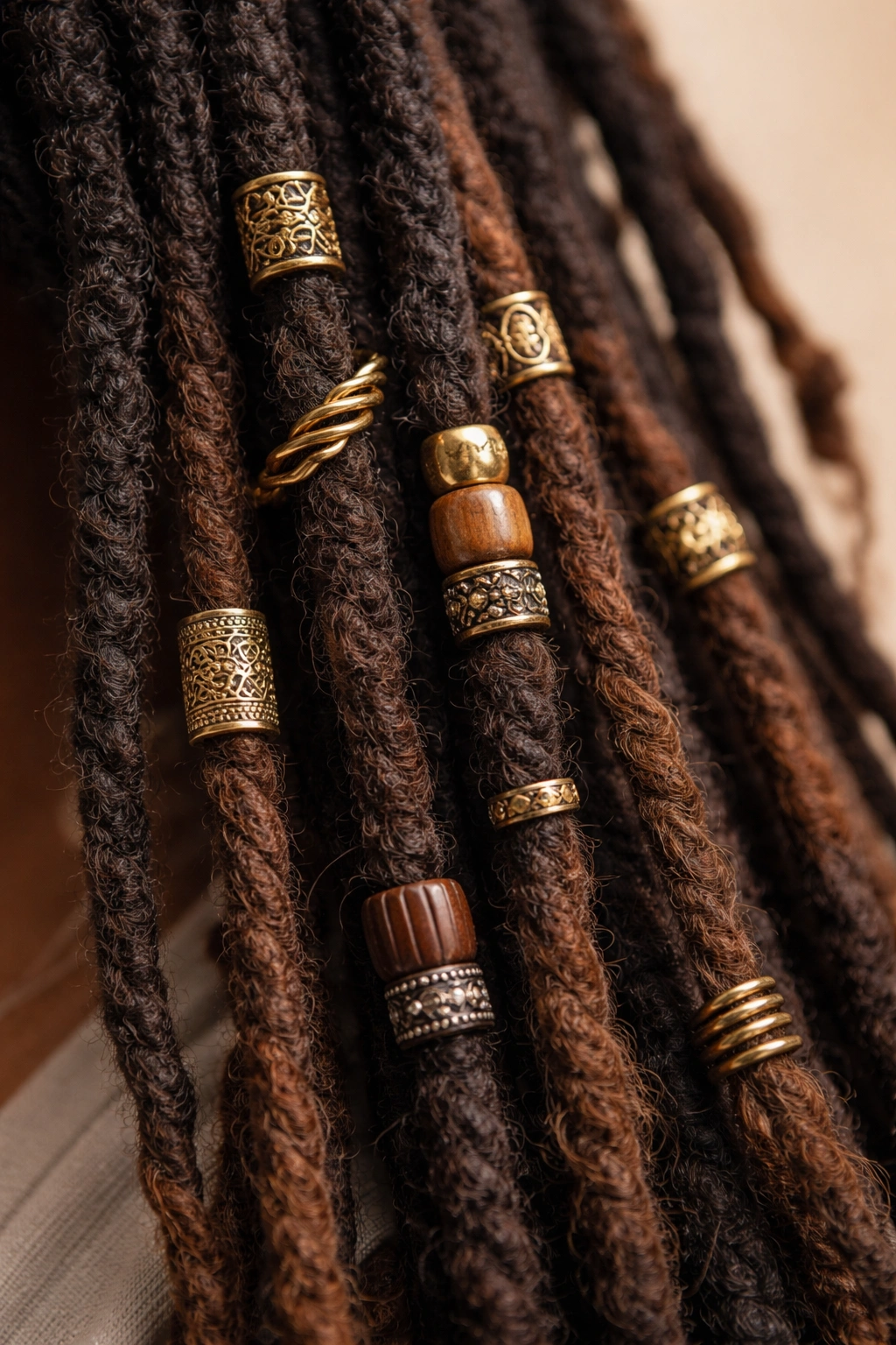 20 Dreadlock Styles For Women At Every Hair Length 12 Dreadlocks adorned with metallic gold cuffs and rings