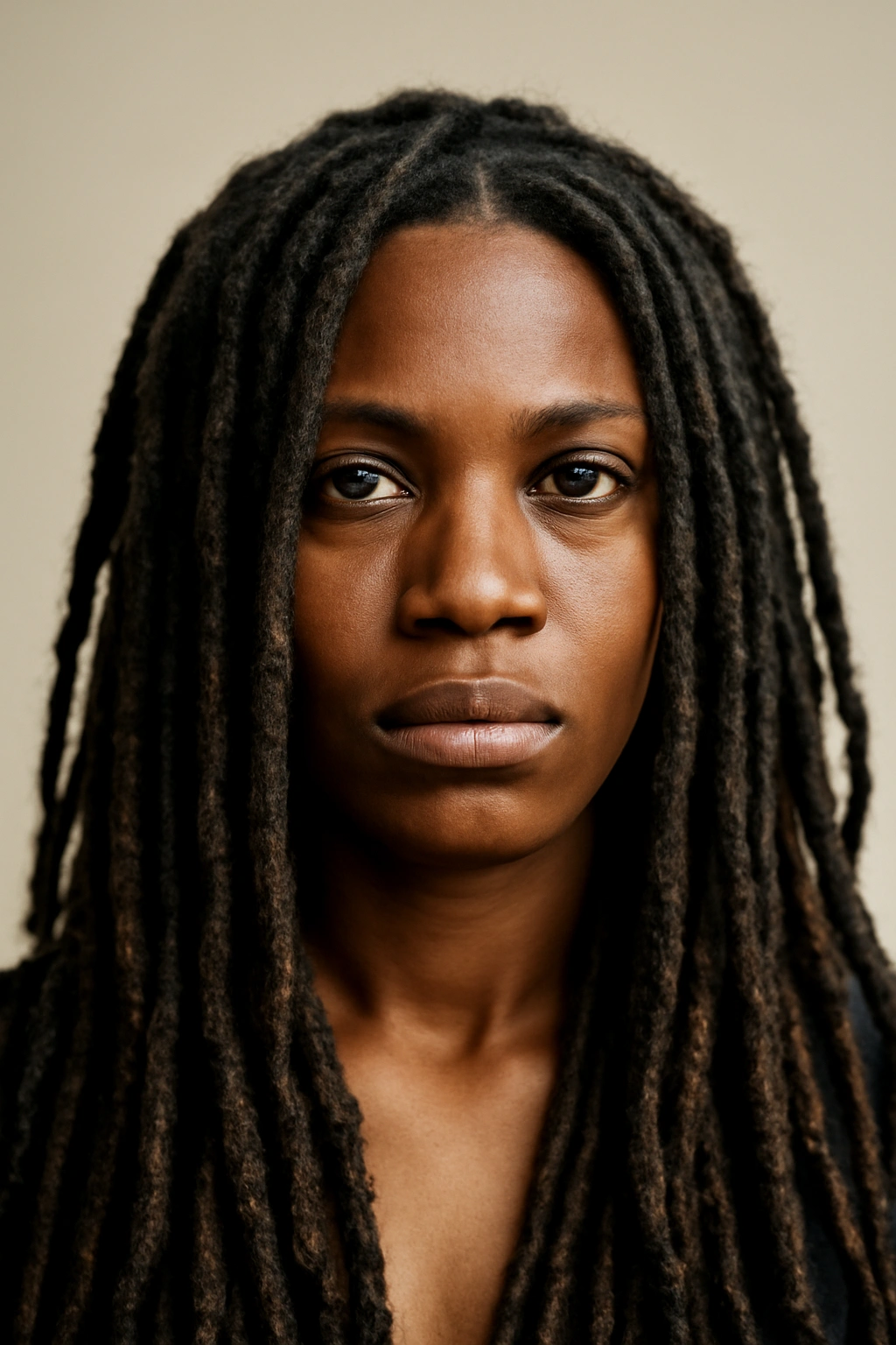 15 Natural Braid Styles Black Women Are Wearing Now 9 Close-up of mature locs with rope-like texture
