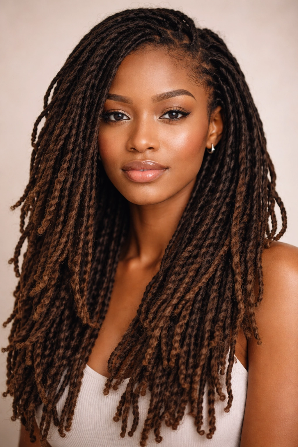 Mature locs styled simply on a head with natural texture
