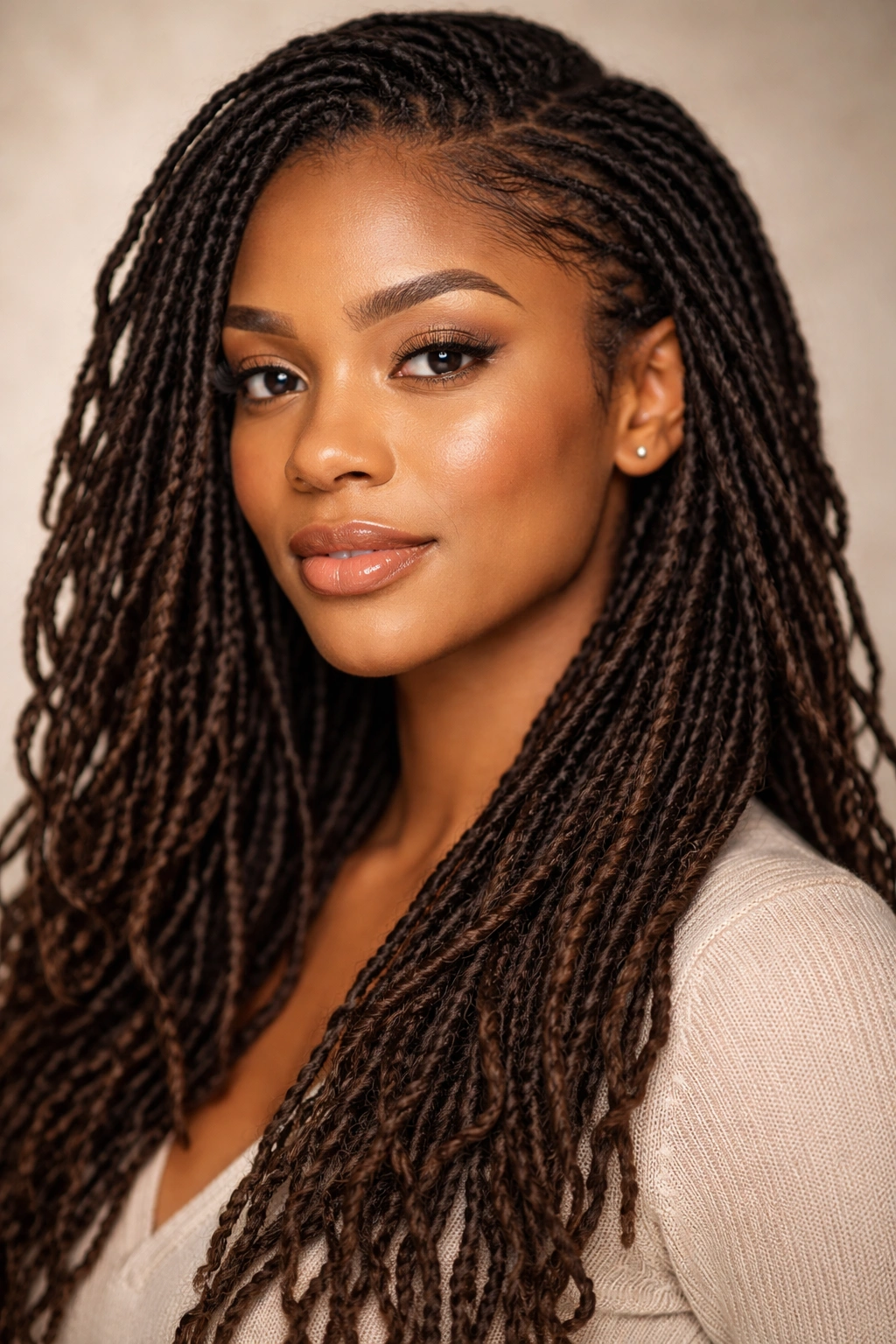 25 Natural Hairstyles Black Women Are Rocking Now 8 Close-up of rope-like locs (sisterlocks traditional) showing texture