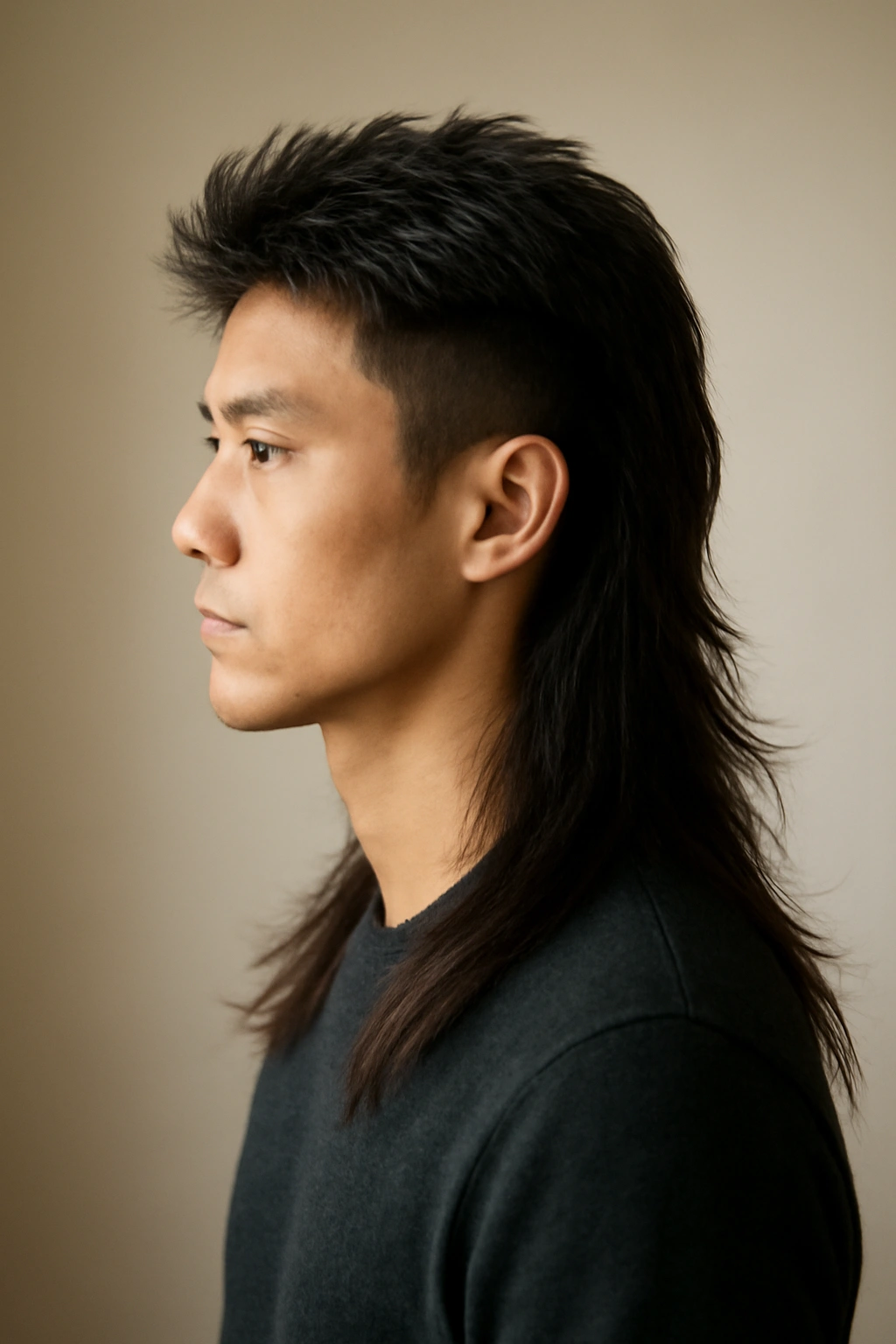 12 Asian Mullet Haircuts That Are Trending Right Now 6 Long-back volume mullet with a short front and layered back
