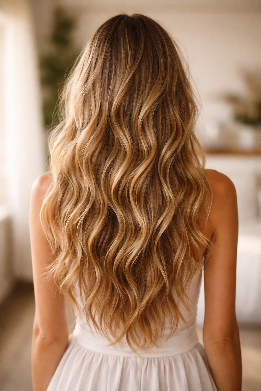 20 Wavy Haircuts Women Keep Requesting In Salons 3 Long hair with soft beachy waves mid-back length