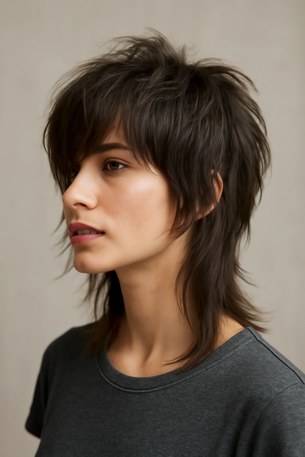 12 Wolf Cuts That Make Short Hair Look So Cool 12 Asymmetrical wolf cut with longer front sections