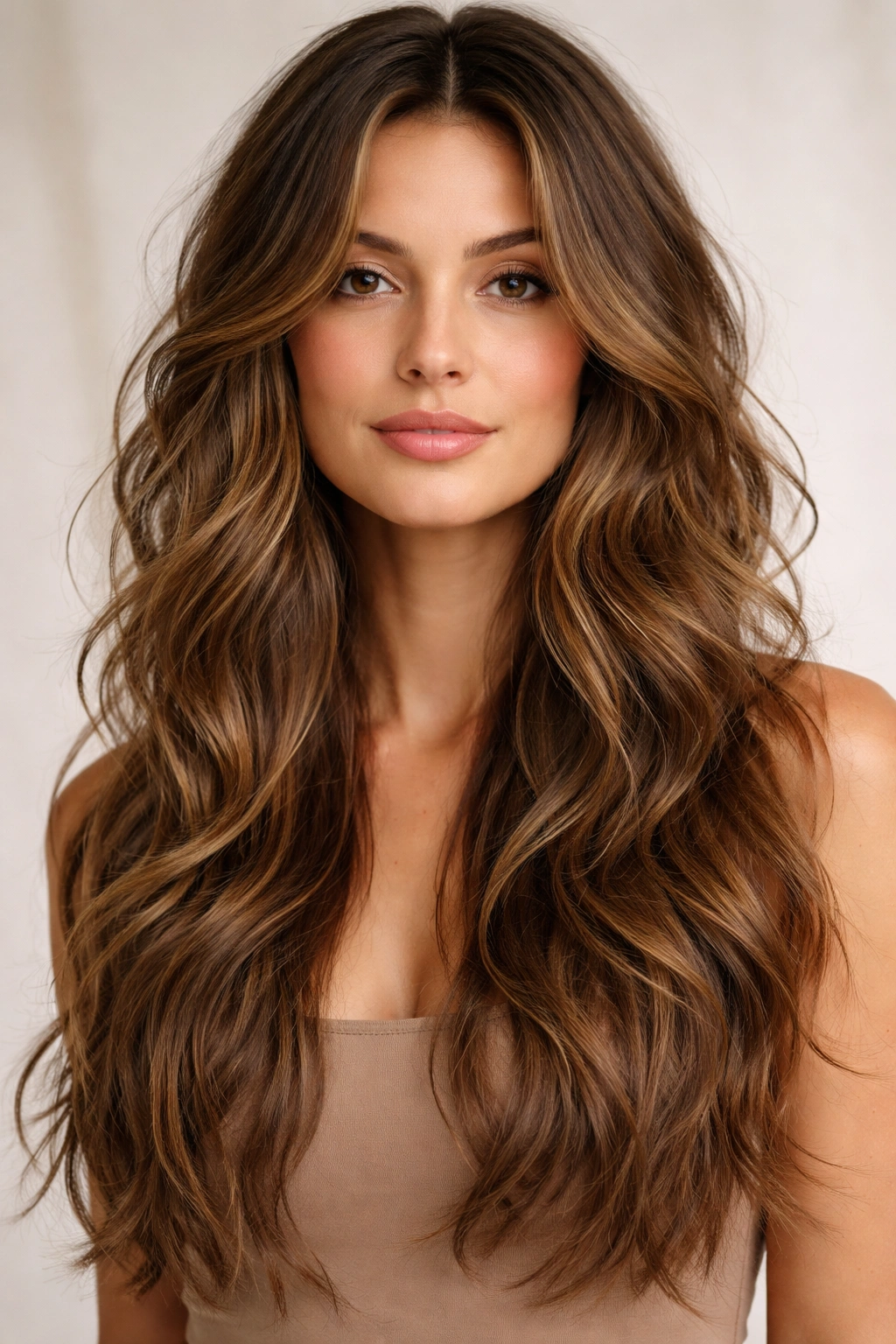 Close-up of long wavy hair with textured mid-lengths and ends