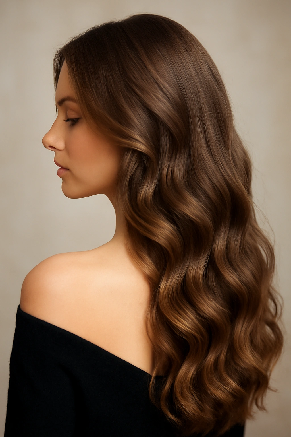 15 Formal Hairstyle Ideas Sorted by Hair Length 13 Close-up of long hair styled in loose romantic waves for a formal look