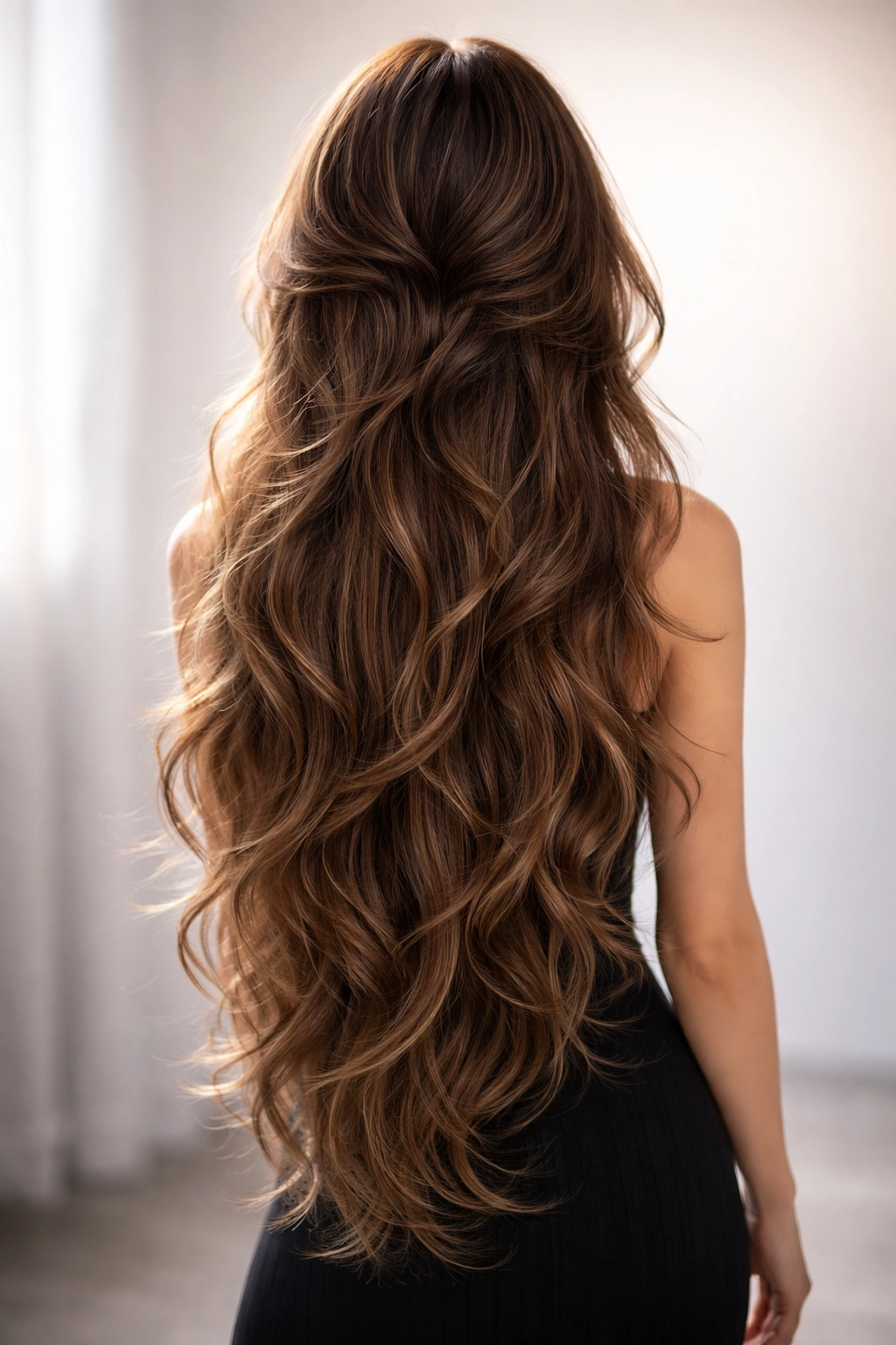 10 Jellyfish Haircuts For Trend Loving Women 10 Long jellyfish haircut with flowing waves and crown volume