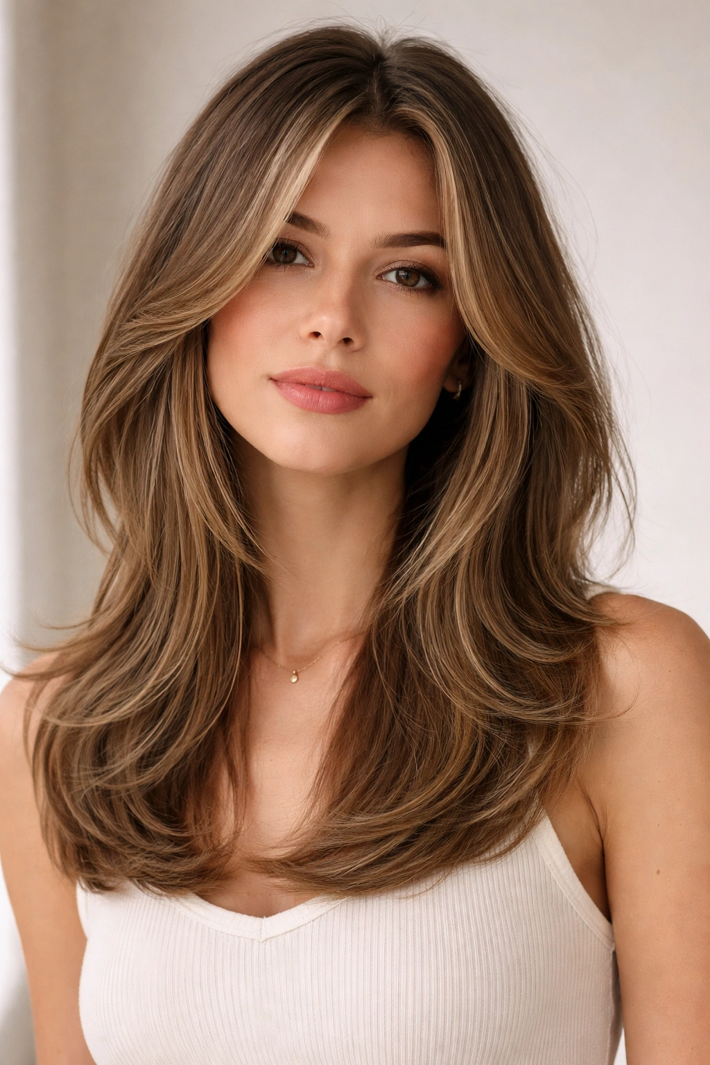 12 Shoulder Length Layered Cuts With Movement 6 Shoulder-length hair with gentle, gradual long layers and minimal chop