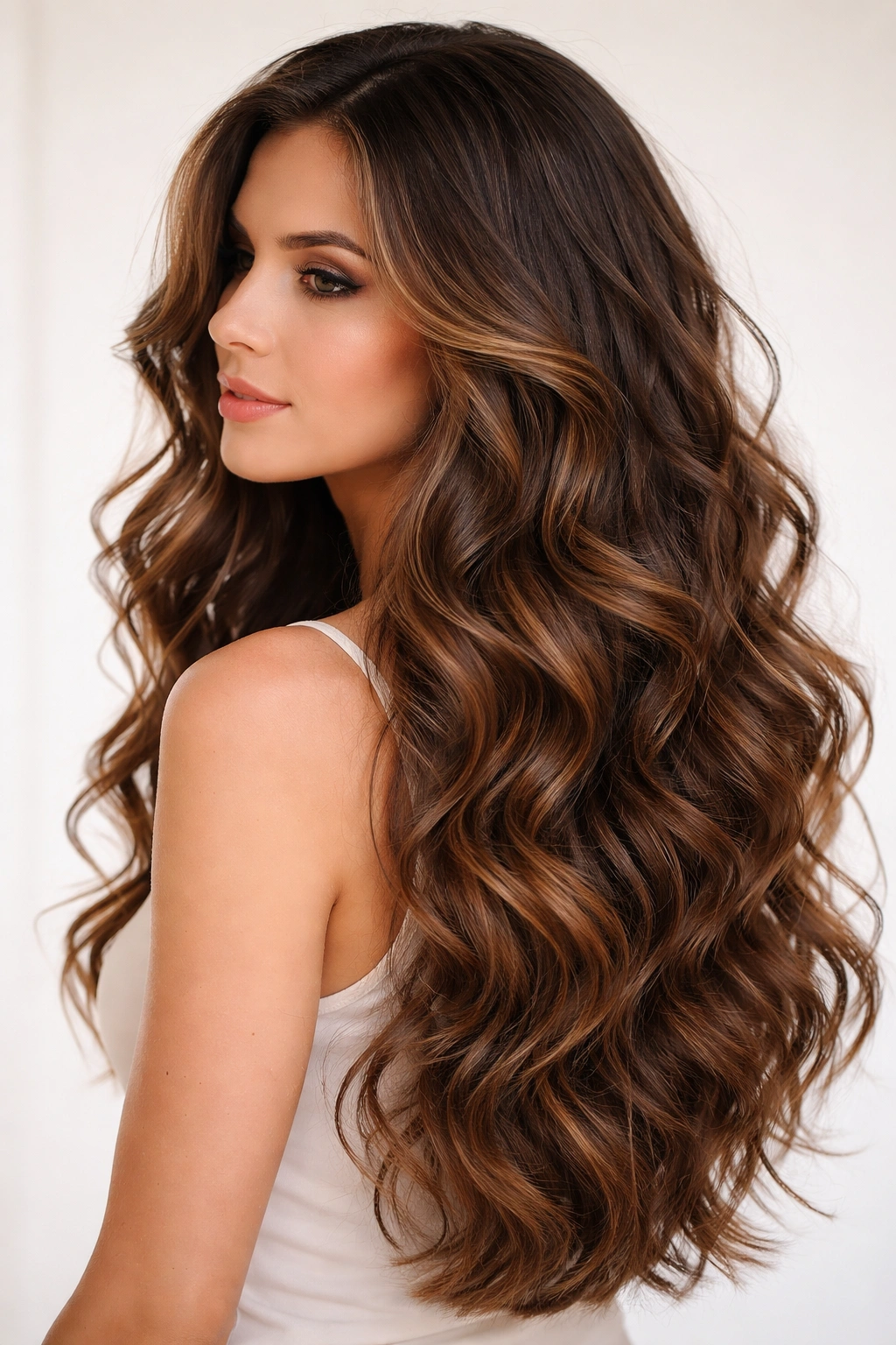 Close-up of The Long Layers showing cascading waves and layered ends